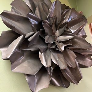 Hand crafted metal layered flower